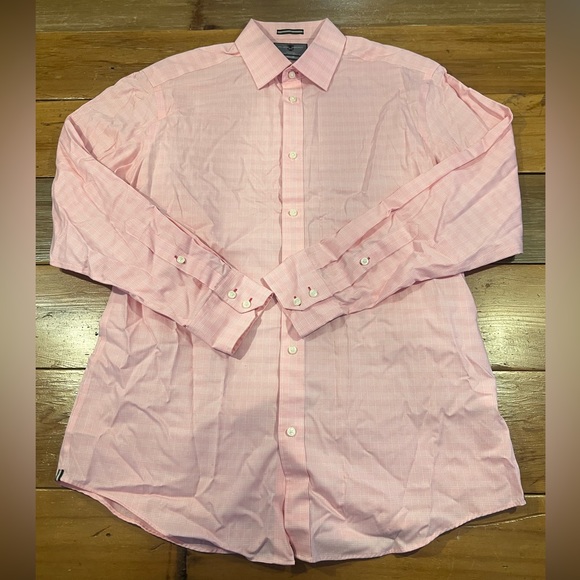 Black Brown 1826 Other - Black Brown 1826 Mens Pink 80's 2-Ply Slim Fit Button Down Shirt